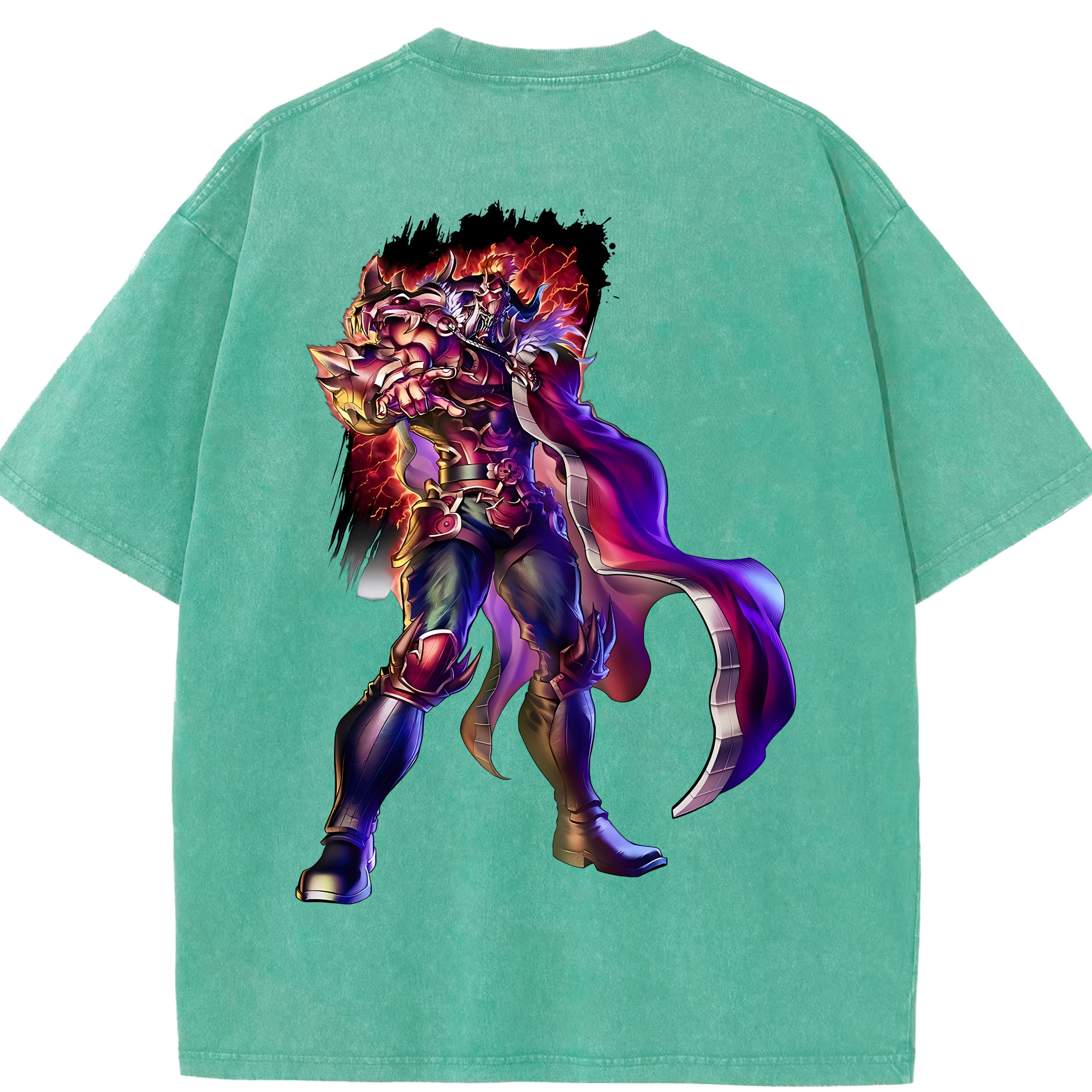 （画像用） 北斗の拳 Fist of the North Star 綿100% ヴィンテージ風 半袖Tシャツ（背面プリント）